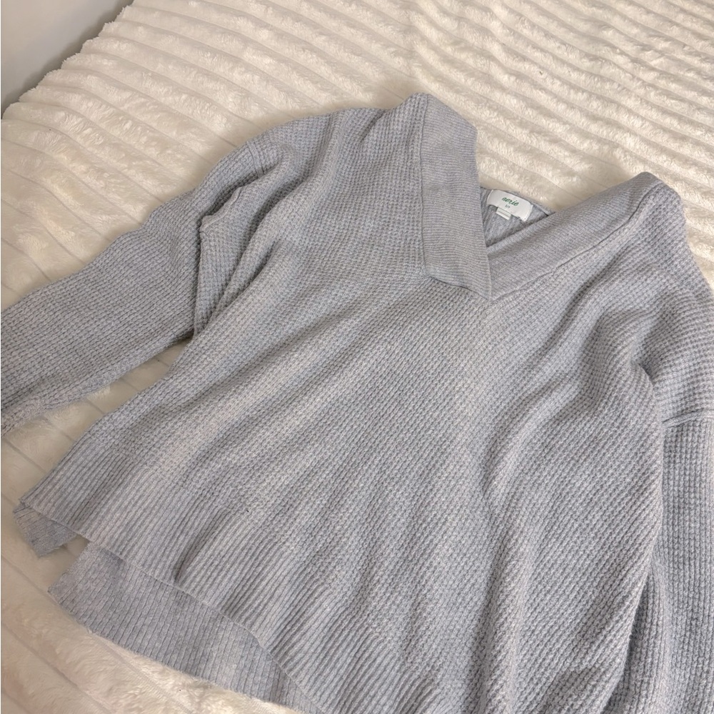 AERIE hooded sweater , can be worn normal or off the shoulder.